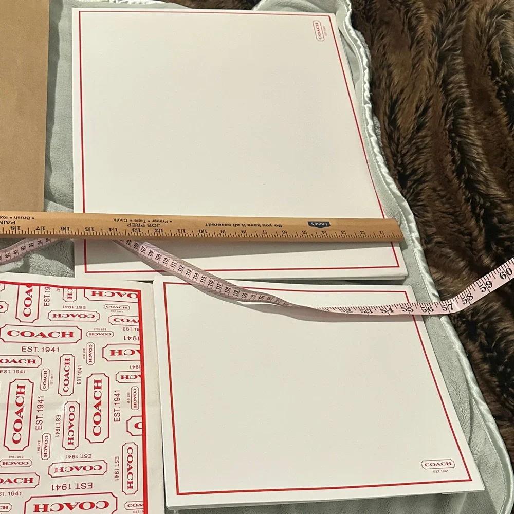5 Coach Red Gift Bags & 2 Gift Boxes